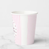 Cute Pink Bow First Birthday  紙コップ (左)