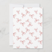 Cute Pink Bow Girly Coquette Bow Frame  ノートカード (裏面)