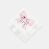 Cute Pink Bow Graduation Cap Graduation 縁ありカクテルナプキン (角)