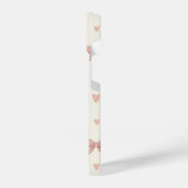 Cute Pink Bow & Heart Coquette AestheticPhone Case iPhoneケース (左側面)