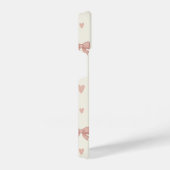 Cute Pink Bow & Heart Coquette AestheticPhone Case iPhoneケース (右側面)