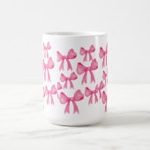 Cute Pink Bow Mug | Coquette Aesthetic Girly Mug コーヒーマグカップ (中央)