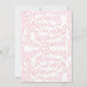 Cute Pink Bow She's Tying The Knot Bridal Shower 招待状 (裏面)