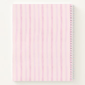 Cute Pink Bow Spiral Notebook | Coquette School  ノートブック (裏面)