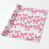 cute pink bow wrapping Paper ラッピングペーパー (アンロールド)