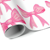 cute pink bow wrapping Paper ラッピングペーパー (ロールコーナー)