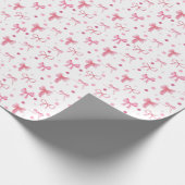 Cute Pink Bow Wrapping Paper ラッピングペーパー (角)