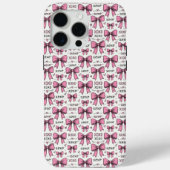 Cute Pink Bows XOXO Doodle Coquette Pattern Case-Mate iPhoneケース (裏面)