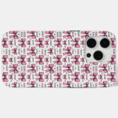 Cute Pink Bows XOXO Doodle Coquette Pattern Case-Mate iPhoneケース (裏面 (横))