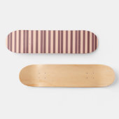 Cute pink brown stripes スケートボード (横)