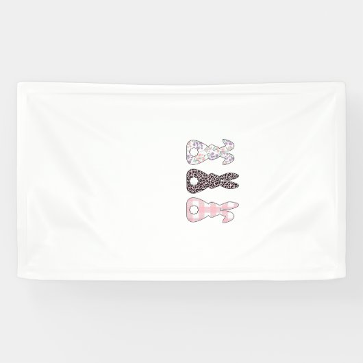 Cute Pink Bunnies Happy Easter Bunny Women Girls T 横断幕 (横)