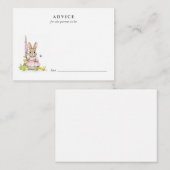Cute Pink Bunny Baby Advice card アドバイスカード (正面/裏面)