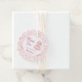 Cute Pink Bunny Baby Shower Thank You フェイバータグ (インサイチュ)