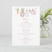 Cute Pink Bunny Girl Clothesline Baby Shower  メニュー (スタンド正面)