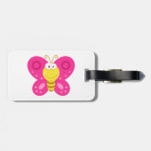 Cute Pink Butterfly ラゲッジタグ (裏面横)
