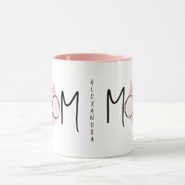 Cute Pink Cat's Mother Mothers Day Personalized  マグカップ