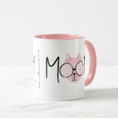 Cute Pink Cat's Mother Mothers Day Personalized  マグカップ (正面右)