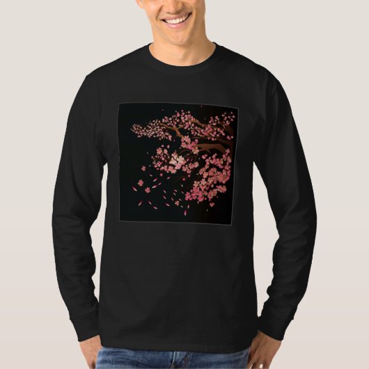 Cute Pink Cherry Blossom Illustration Flowers Mini Tシャツ (正面)