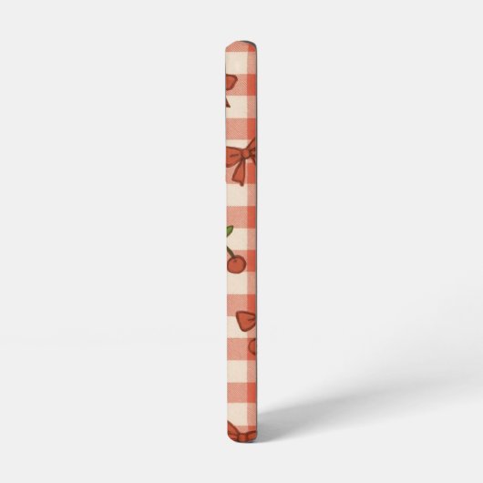 "Cute Pink Cherry Pattern Samsung Galaxy S22 Case  Galaxyケース (左側面)