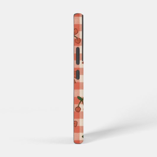 "Cute Pink Cherry Pattern Samsung Galaxy S22 Case  Samsung Galaxyケース (右側面)