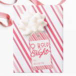 Cute Pink Christian Christmas  ギフトタグ<br><div class="desc">These fun pink gift tags are perfect for kids Christmas gifts! These double sided tags read “o holy night” with a pretty pin stripe design. Find matching gift wrap in my shop.</div>