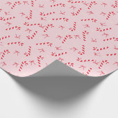 Cute Pink Christmas pattern - Candy Cane- Seamless ラッピングペーパー (角)