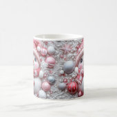 Cute Pink Christmas Snowman Mug | Cozy Winter Mug コーヒーマグカップ (中央)