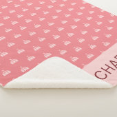 Cute Pink Circus Tent Personalized シェルパブランケット (3/4)