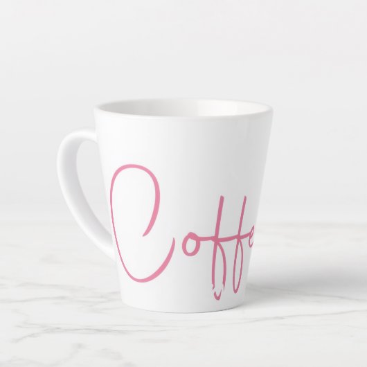 Cute Pink Coffee Mug カフェラテマグ (左アングル)