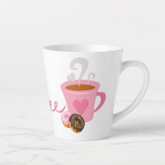 Cute Pink Coffee Mug カフェラテマグ (右)