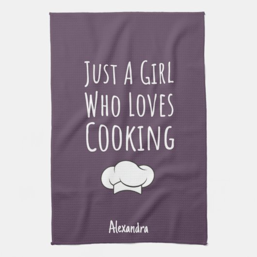 Cute Pink Cooking Gifts For Baby Girls Kids Cook キッチンタオル (縦)