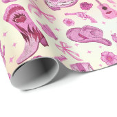 Cute Pink Coquette country girl pattern ラッピングペーパー (ロールコーナー)