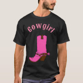 Cute pink cowgirl boot tシャツ (正面)