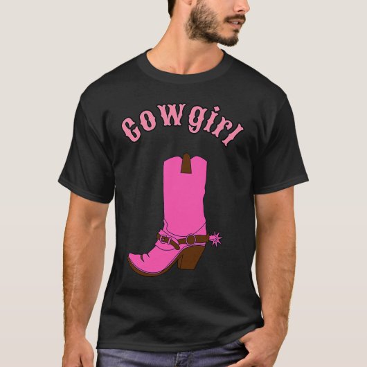 Cute pink cowgirl boot tシャツ (正面)