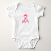 Cute Pink Crown Little Princess Baby T-Shirt ベビーボディスーツ (正面)