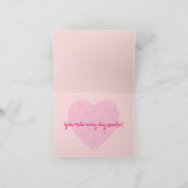 Cute Pink Cupcake Valentine's Day Card カード (内部)