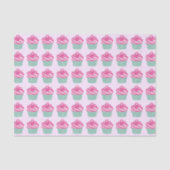 Cute Pink Cupcakes Pattern 薄葉紙 (正面)