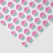 Cute Pink Cupcakes Pattern Pastel Pink 薄葉紙 (詳細)