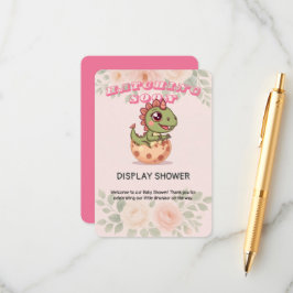 Cute Pink Dino Hatching Soon エンクロージャーカード