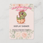 Cute Pink Dino Hatching Soon エンクロージャーカード (正面)