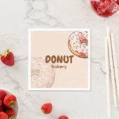 Cute Pink Donut Bakery  スタンダードカクテルナプキン (インサイチュ)