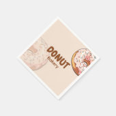 Cute Pink Donut Bakery  スタンダードカクテルナプキン (角)