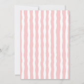 Cute Pink Doodle Frame and Bows 5th Birthday 招待状 (裏面)