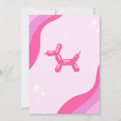 Cute pink editable birthday invite 招待状 (裏面)