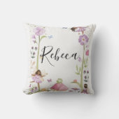 Cute Pink fairy Coquette primer cumpleaños クッション (正面)