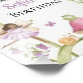 Cute Pink fairy Coquette primer cumpleaños フォトプリント (角)