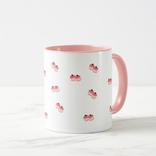 Cute Pink Feminine Coffee Cup マグカップ (正面右)