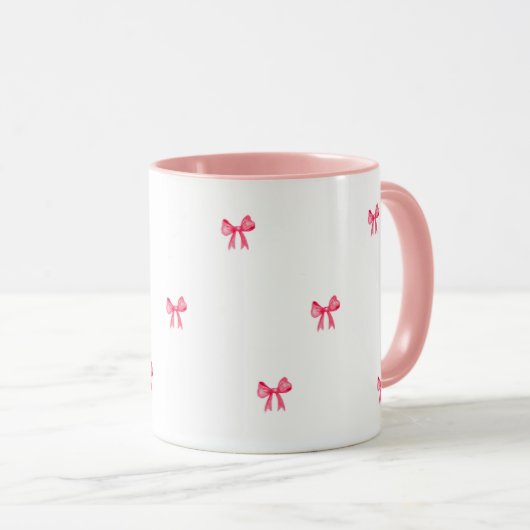 Cute Pink Feminine Coffee Cup マグカップ (正面右)