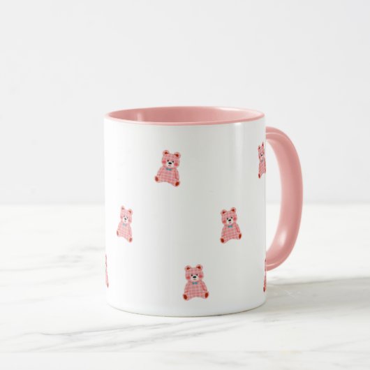 Cute Pink Feminine Coffee Cup マグカップ (正面右)