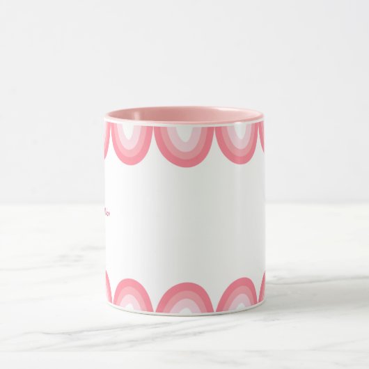 Cute Pink Feminine Coffee Cup マグカップ (中央)